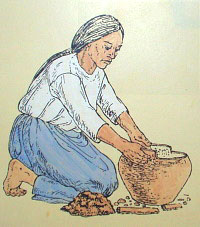 illustration of a potter