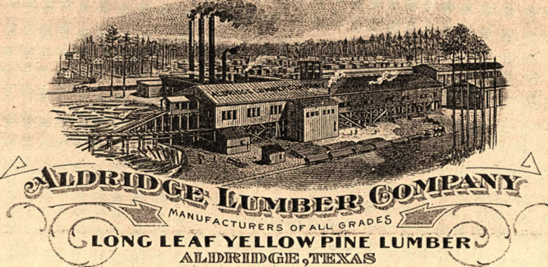 photo of Aldridge Sawmill letterhead