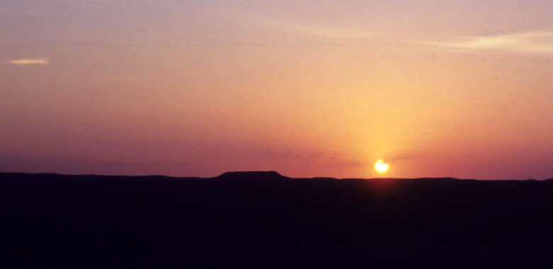 photo of sunset over Wink Mountain