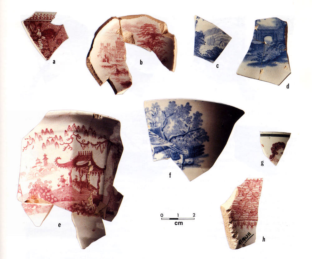 Examples of historic period ceramics