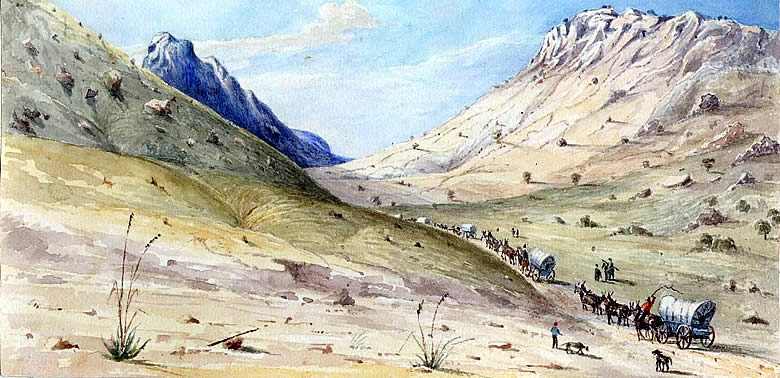 wagon trail in the Davis Mountains