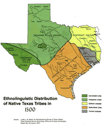 Texas tribes in 1500
