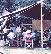 The dining and cook tent also served as the field laboratory and camp headquarters, a scene familiar to anyone who has attended a TAS field school.