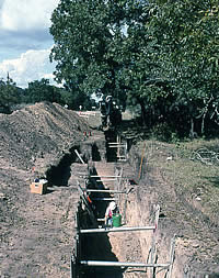 Geoarcheological trenching