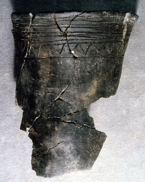 Image of Partially reconstructed jar of Rockport Incised.