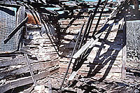 In ruin: interior of house as viewed by TARL archeologists in 1989. Photo by Susan Dial.