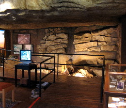 photo of Horn Shelter exhibit at the Bosque Museum