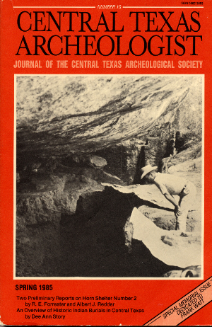 Cover of the 1985 Central Texas Archeologist