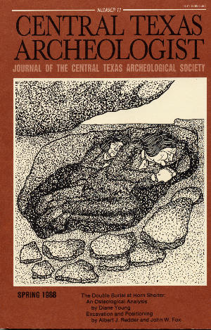 Cover of the 1988 Central Texas Archeologist 