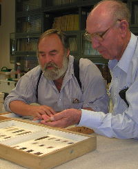 photo of Albert Redder and Smithsonian archeologist Dennis Stanford