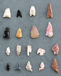 photo of of arrowpoints recovered during investigations