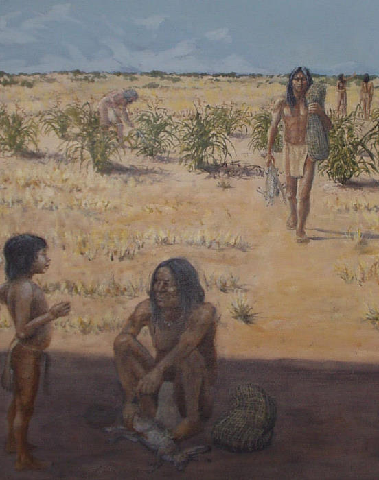 Painting of prehistoric peoples