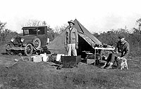 photo of E.B. "Ted" Sayles' camp on January 1, 1932