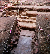 front porch after excavation