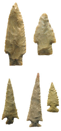 Photo of dart and arrow points