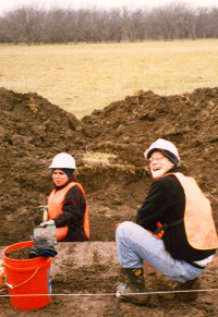 Photo of archeological crew members