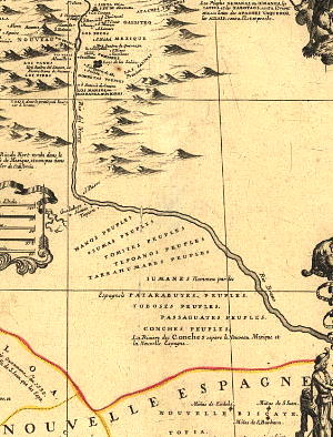 Section of a map by Italian cartographer Vincenzo Coronelli