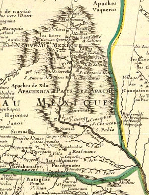 Section of a 1708 map by French cartographer Guillaume Delisle