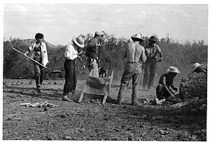 photo of excavations in progress at the Polvo site