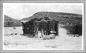 photo of Mexican Paling House of ocatilla. Boquillas, Texas in Lower Big Bend, 1936