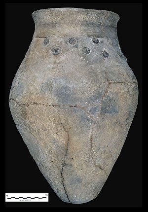 photo of “McCutcheon pot” found in a rockshelter 10 miles north of Fort Davis