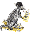 illustrated armadillo archeologist