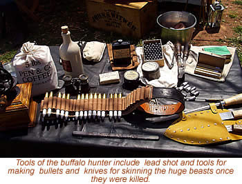 photo of various tools of the buffalo hunting trade
