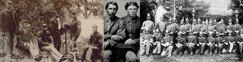 various photos of buffalo soldiers