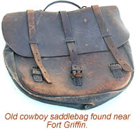 photo of old saddlebag