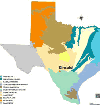 map of Texas' natural regions