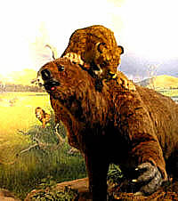 painting of a lion attacking a sloth