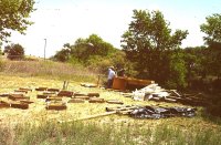 Water-screening to recover small artifacts and bones at Lubbock Lake Landmark. Photo by E. Mott Davis.