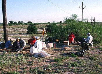Excavations underway within the Lubbock Lake Landmark preserve. Photo by Norman Flaigg.