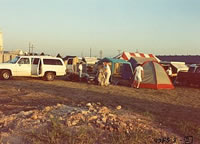 Setting up the TAS tent camp in the late afternoon. Photo by E. Mott Davis.