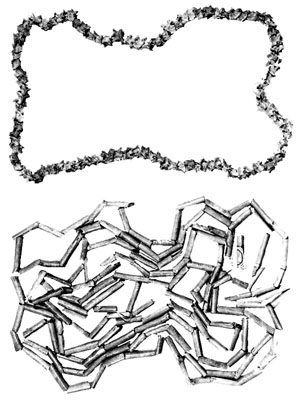 photograph of two sets of bone necklaces