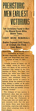 excerpt from 1934 Victoria Advocate