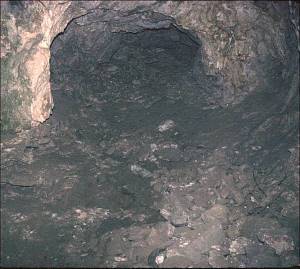 photo of the cave interior prior to archeological excavation.