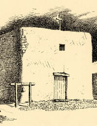 drawing of church