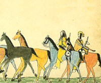 drawing of herding Kiowa