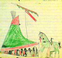 drawing of teepee