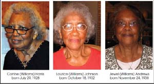 photos of three of the great-grandchildren of Ransom and Sarah Williams who were participants in the oral history project. 