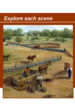 Link to the full painting of the corral by Frank Wier