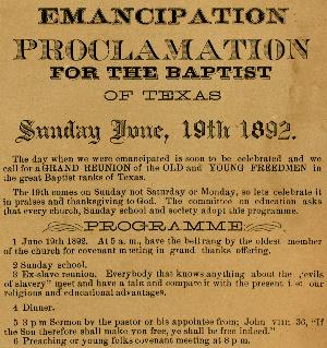 image of notice about a Juneteenth celebration appeared in a "Local News" column in the May 21, 1892 edition of The Sunday School Herald