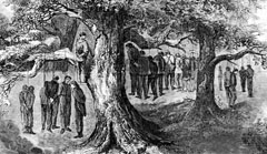 Illustration of 1860s hanging