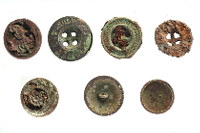 photo of buttons found at the farm