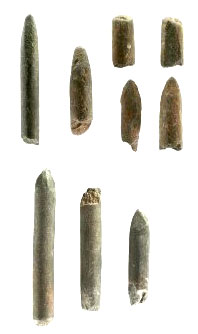 photo of fragments of slate pencils