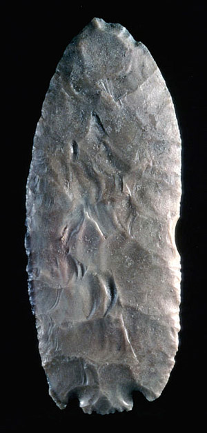 photo of biface made from edwards chert