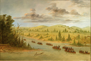 depiction of La Salle’s journey appearing in Mark Twain’s “Life on the Mississippi.” 