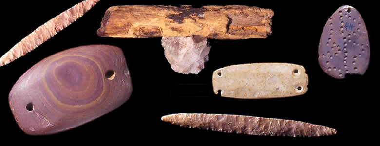 variety of stone tools