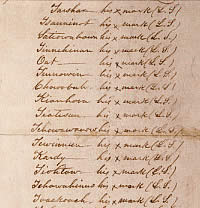 inset of signature page of the treaty